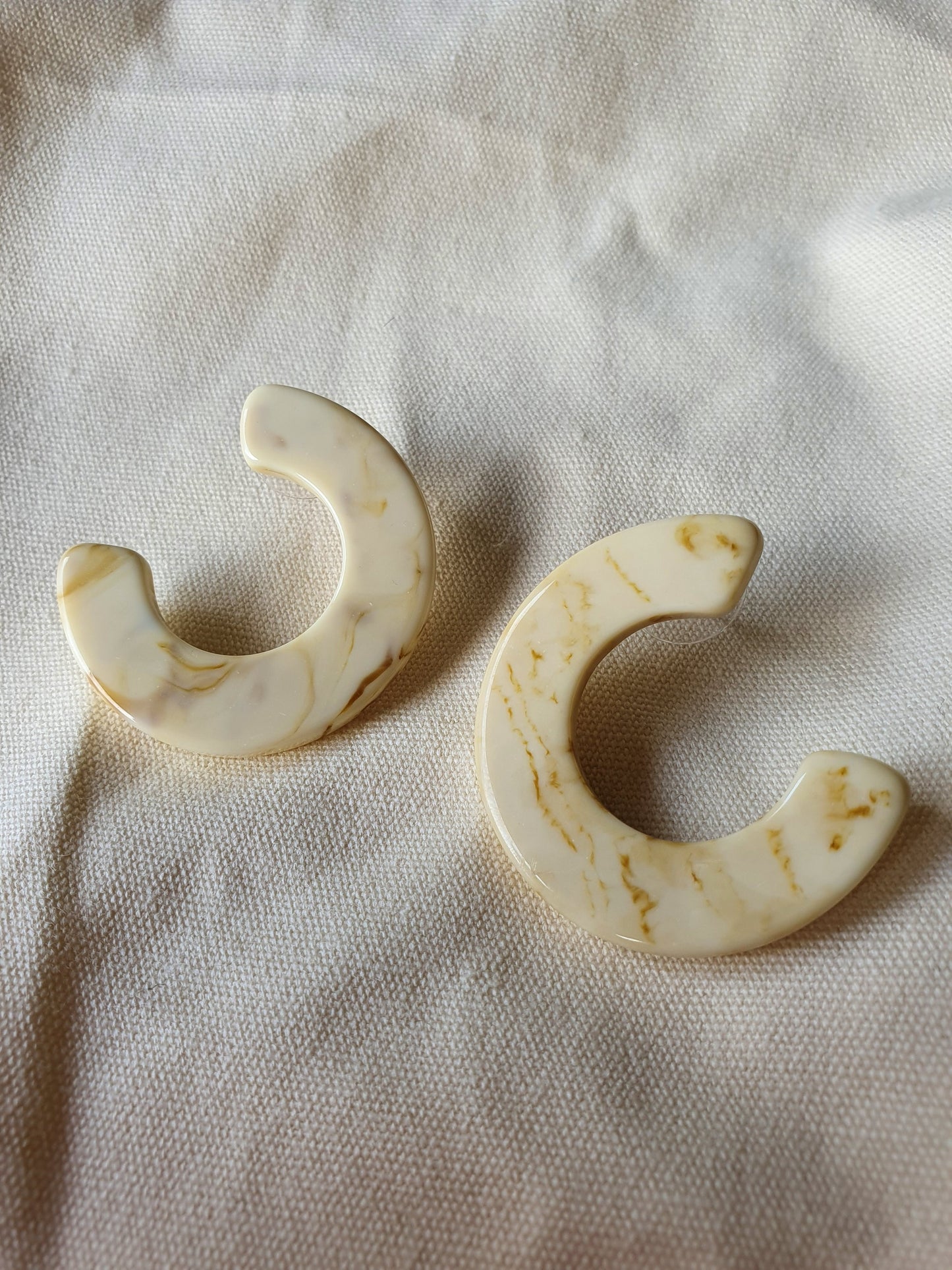 Carrie C-Shaped Ivory Earrings