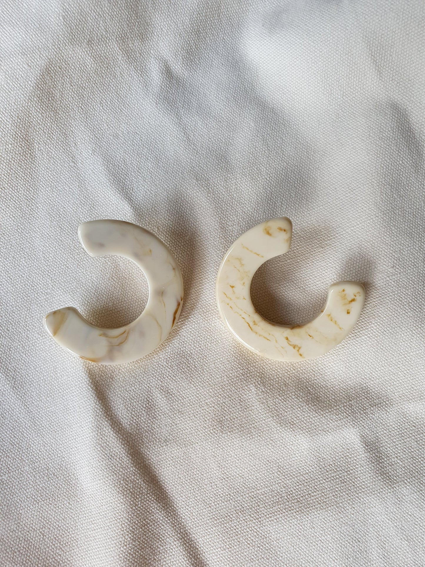 Carrie C-Shaped Ivory Earrings