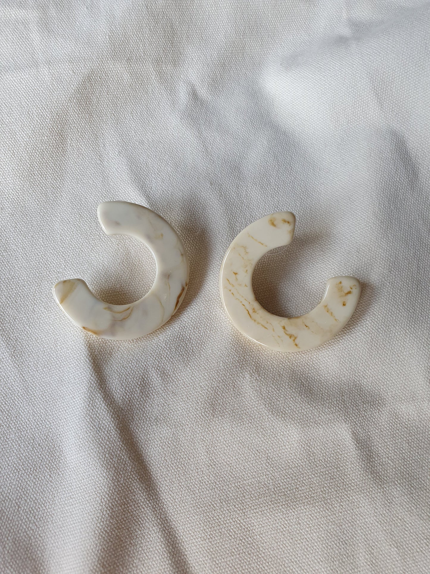 Carrie C-Shaped Ivory Earrings