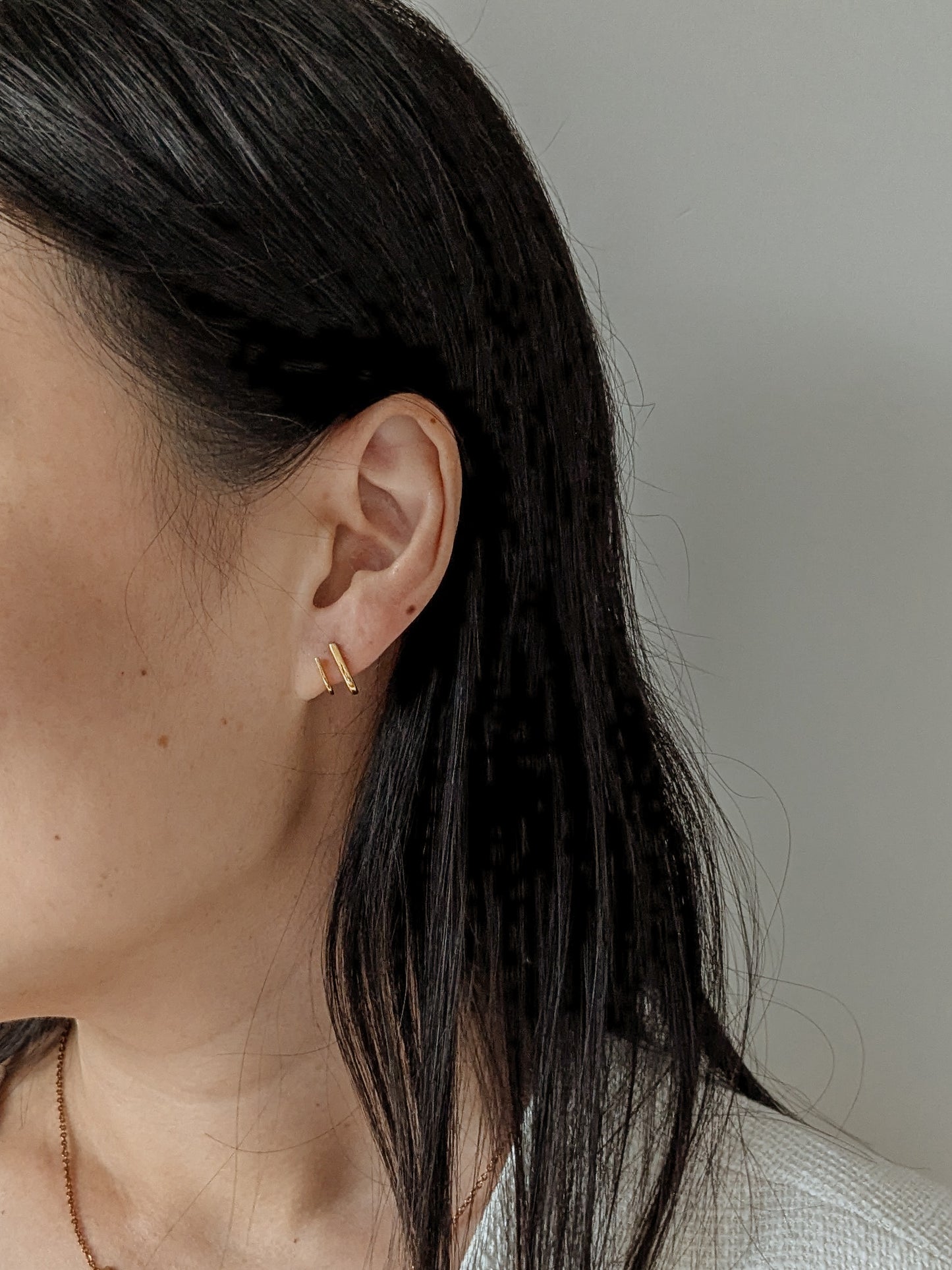 Celosia Cuffed Earrings in Gold