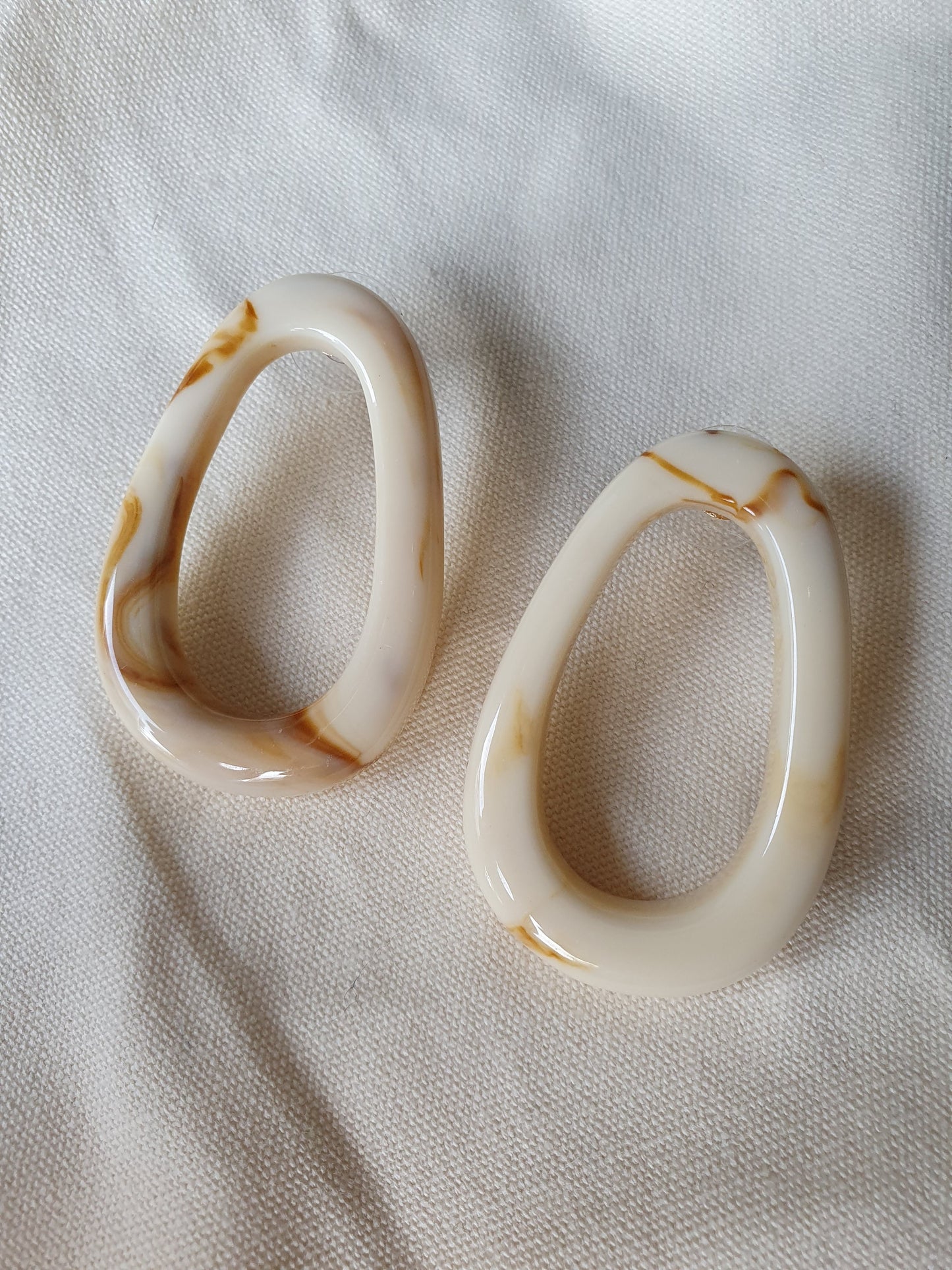 Mandy Irregular Shaped Ivory Earrings