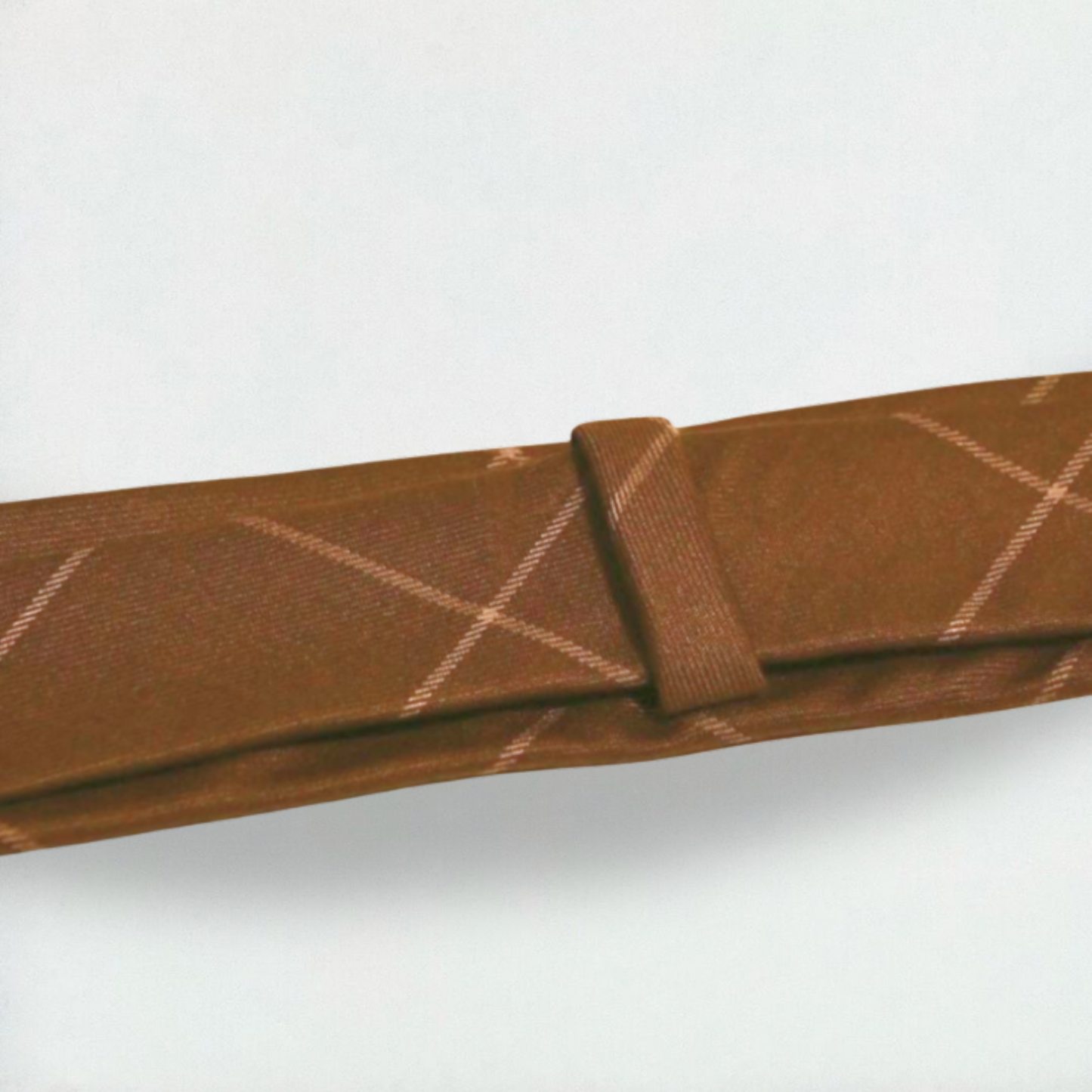Milton Checkered Skinny Tie in Brown