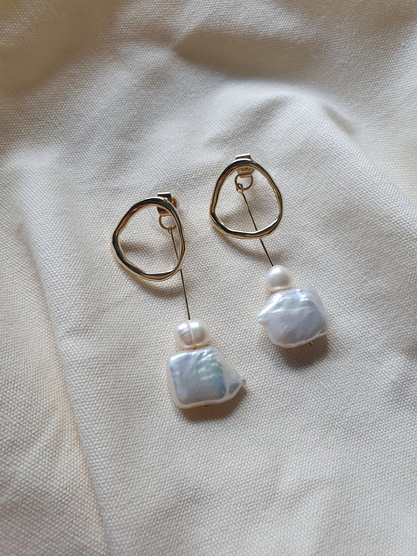 Penina Pearl Two-Way Drop Earrings