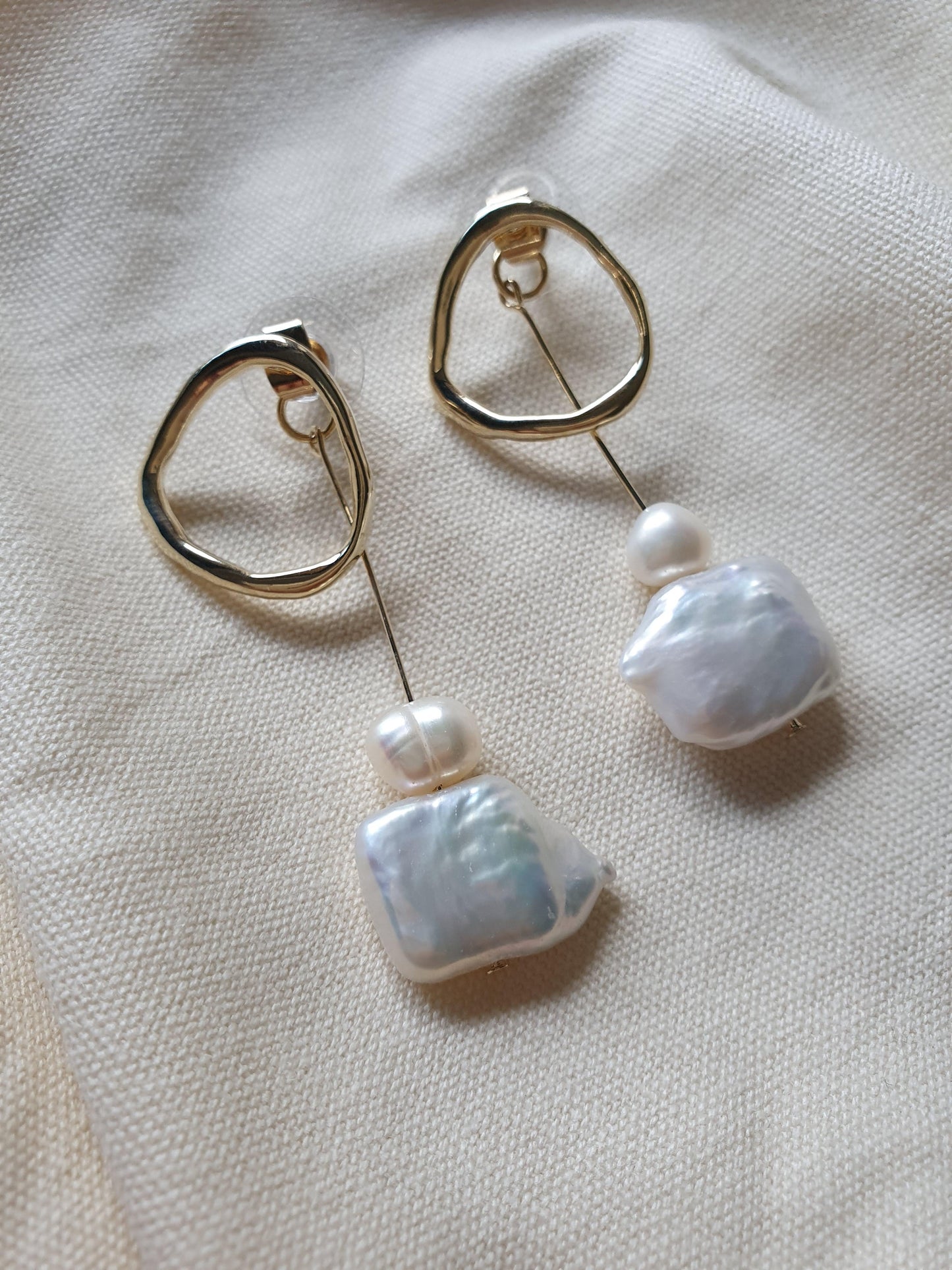 Penina Pearl Two-Way Drop Earrings