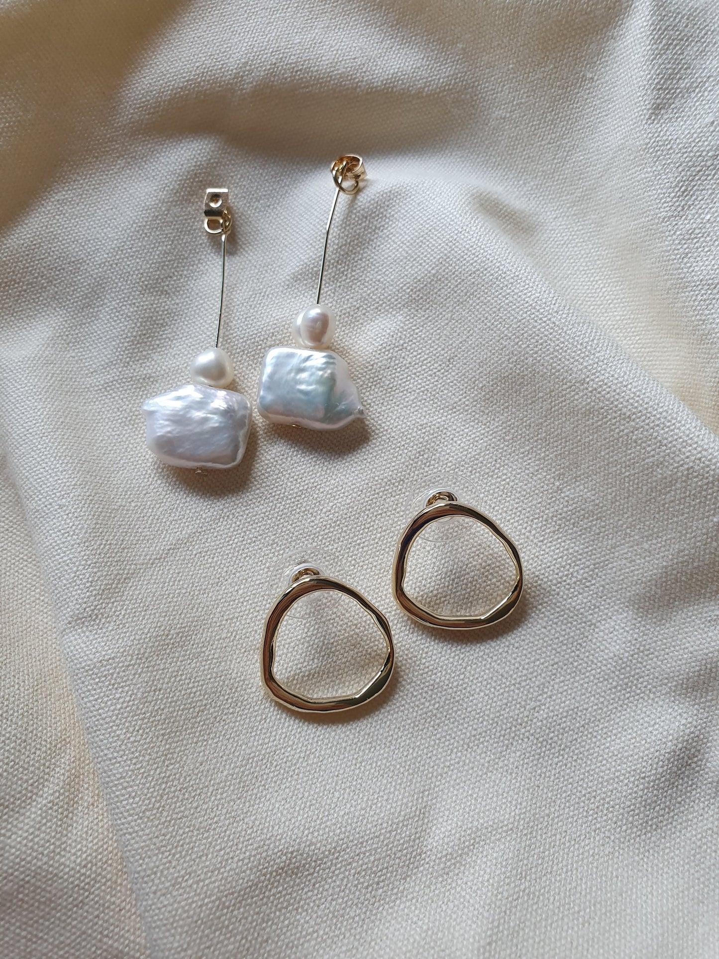 Penina Pearl Two-Way Drop Earrings