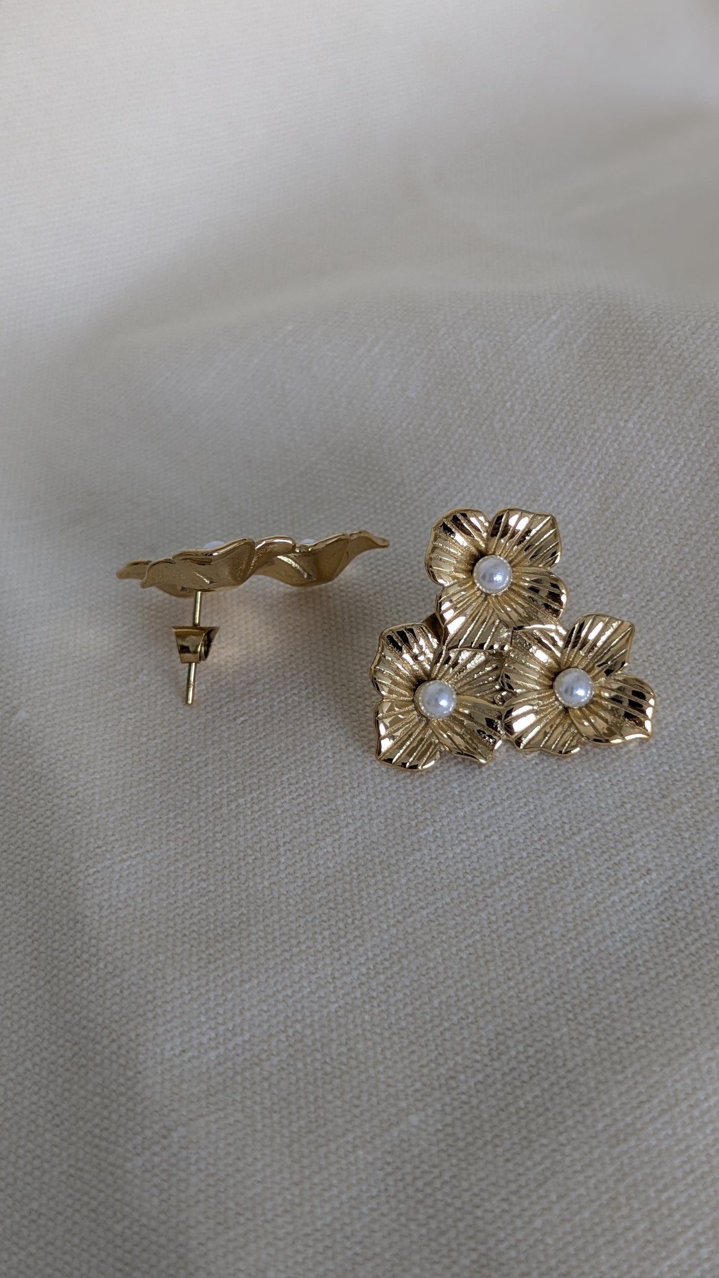 Rosie Trio Earrings in Gold