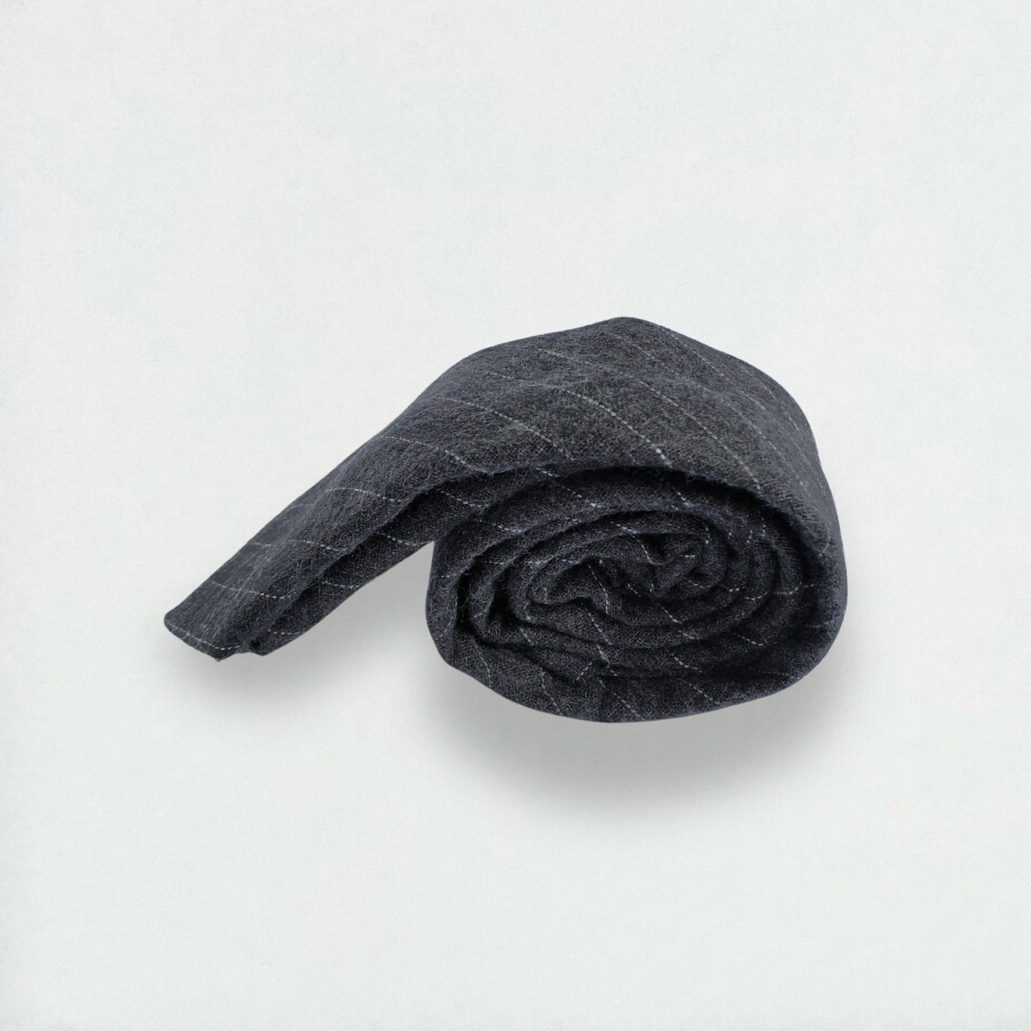 Sidney Striped Skinny Tie in Dark Grey