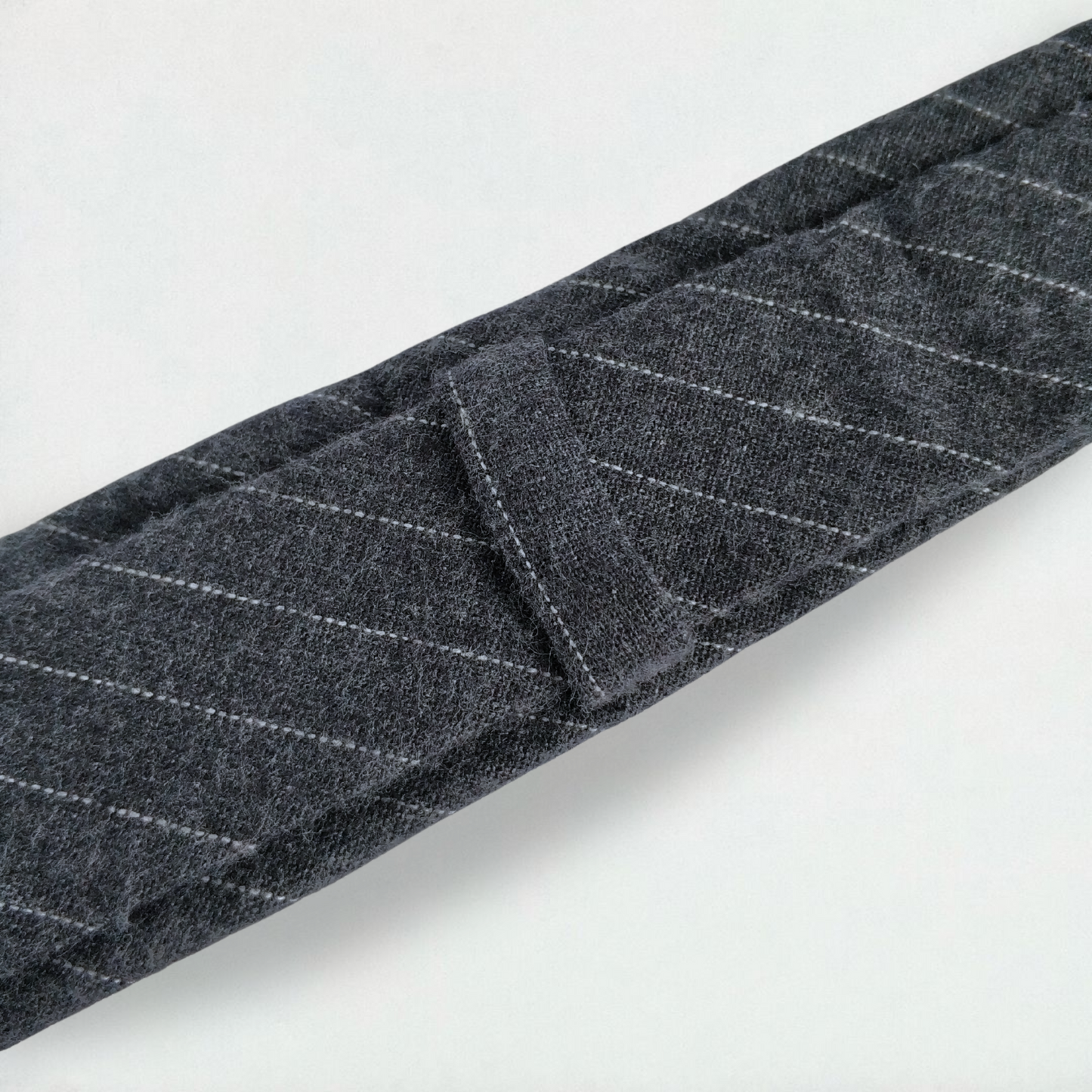 Sidney Striped Skinny Tie in Dark Grey