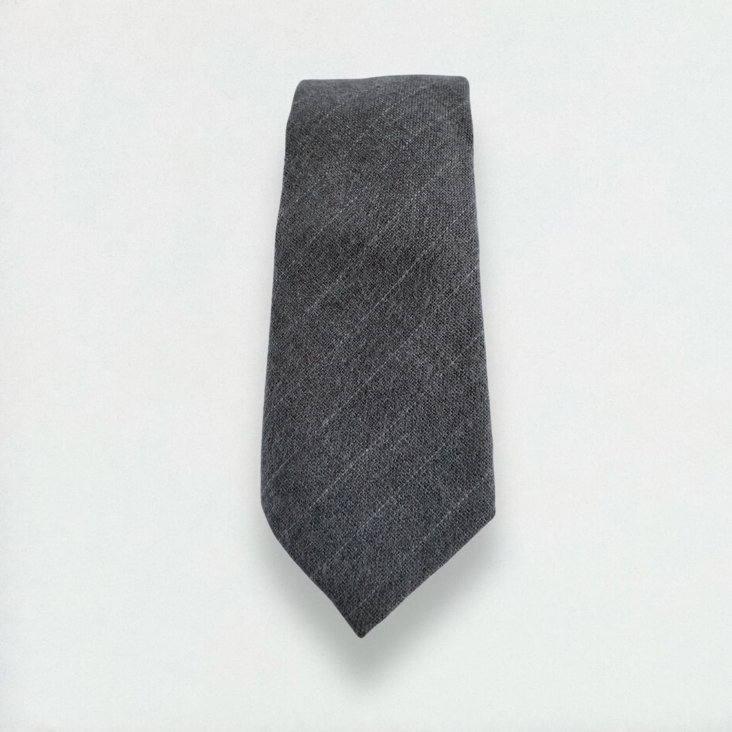 Sidney Striped Skinny Tie in Light Grey