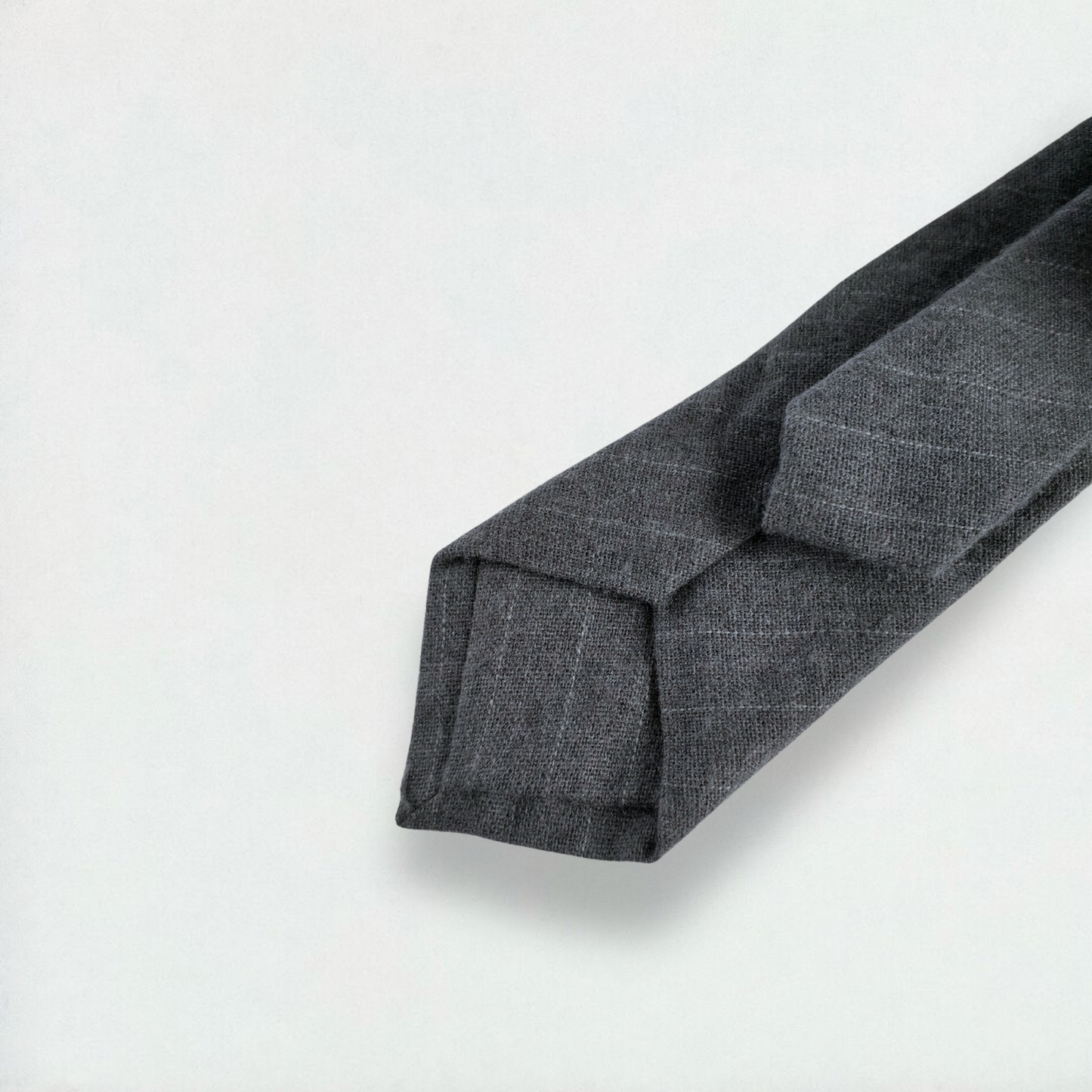 Sidney Striped Skinny Tie in Light Grey