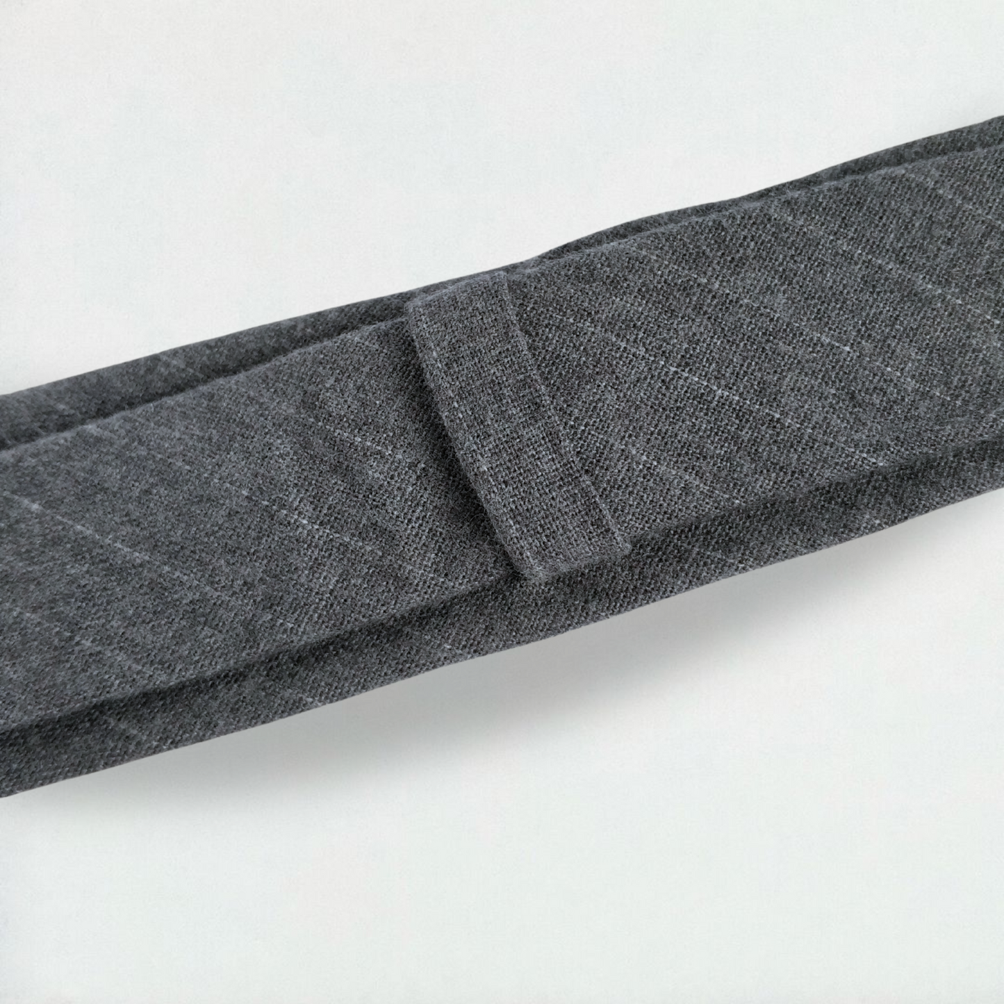 Sidney Striped Skinny Tie in Light Grey