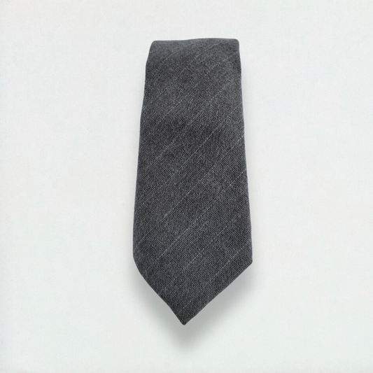 Sidney Striped Skinny Tie in Light Grey